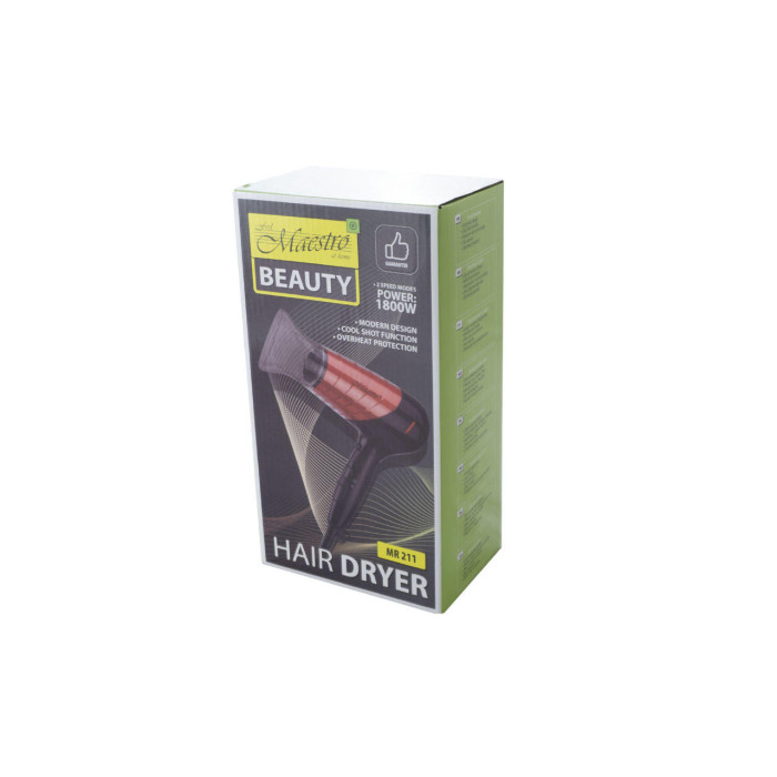 Фен дорожній Maestro MR-211-Black (MR-211-BLACK)