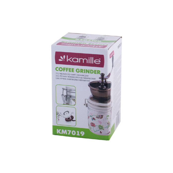 Кофемолка ручна Kamille - 205 мм керамічна (7019)
