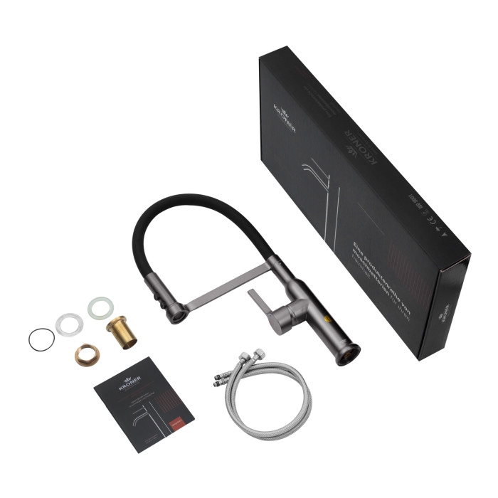 Змішувач для кухні Kroner KRP Ersel - GRP03112BLK