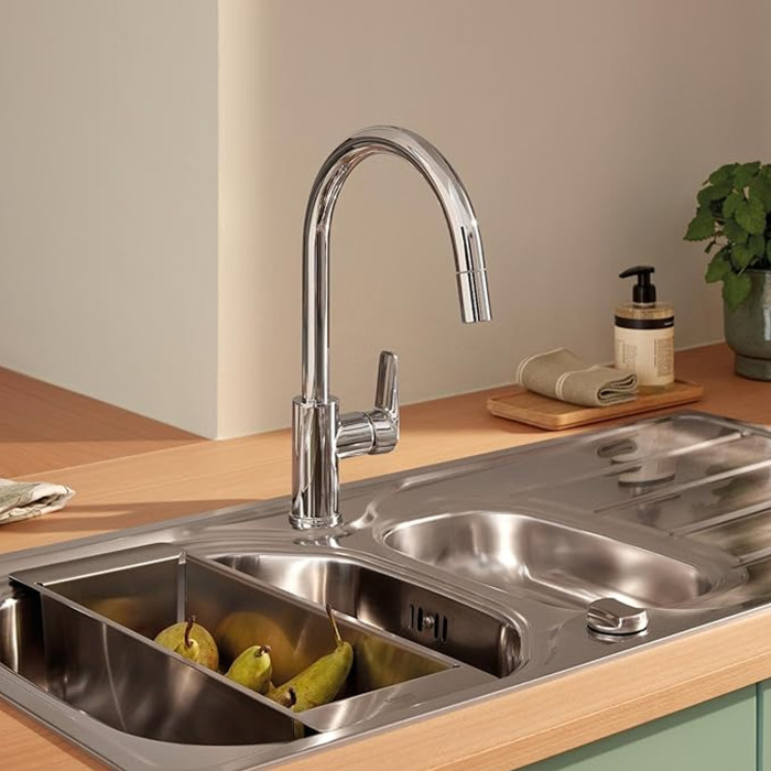 Змішувач для кухні з висувним виливом Grohe StartCurve 30562000