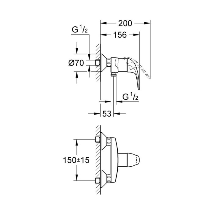 Змішувач для душу Grohe Euroeco 32740000