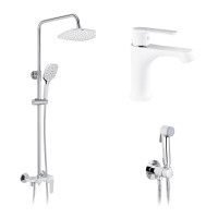 Набор 3 в 1 душова система Kroner Armada-W063 + змішувач Armada-W010 + змішувач Bidet-C082
