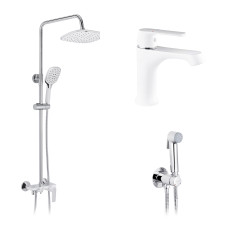 Набор 3 в 1 душова система Kroner Armada-W063 + змішувач Armada-W010 + змішувач Bidet-C082