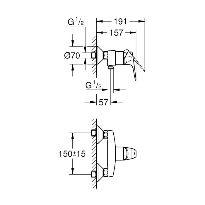 Змішувач для душу Grohe Start Flow 23771000